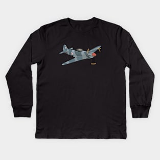 Yak-9 Soviet WW2 Fighter Aircraft Kids Long Sleeve T-Shirt